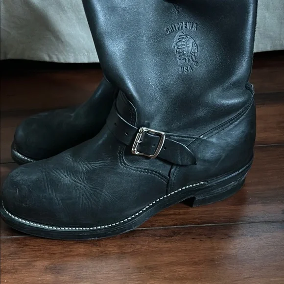 Chippewa Men's Black Leather Boots - Picture 7 of 11